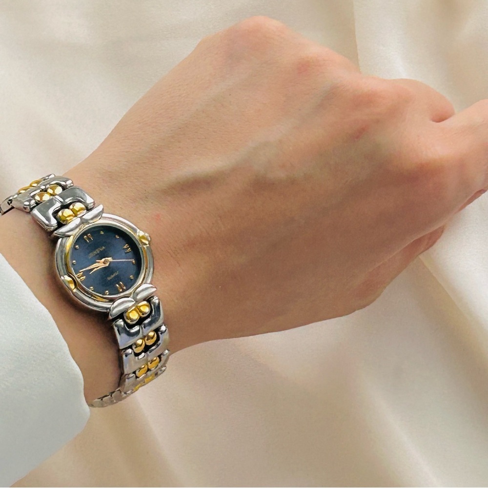 Geneva Silver and Gold Two-Tone Watch